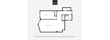 A black and white image of a floor plan for a Brick+Timber property.