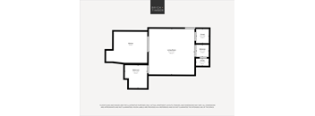 A floor plan for a property by Brick+Timber shows a kitchen, living room, and bathroom.