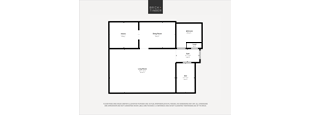 A black and white image of a floor plan for a Brick+Timber property.