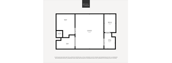 A black and white image of a floor plan for a Brick+Timber property.