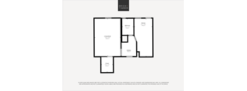 A black and white image of a floor plan for a building named Brick+Timber.