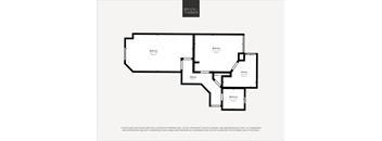 A black and white image of a floor plan for a Brick+Timber property.