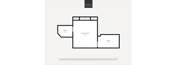 A floor plan of a house with a living room, dining room, kitchen, and bathrooms.