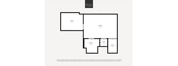 A black and white image of a floor plan for a Brick+Timber property.
