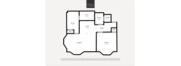 A black and white image of a floor plan for a property called Brick+Timber.