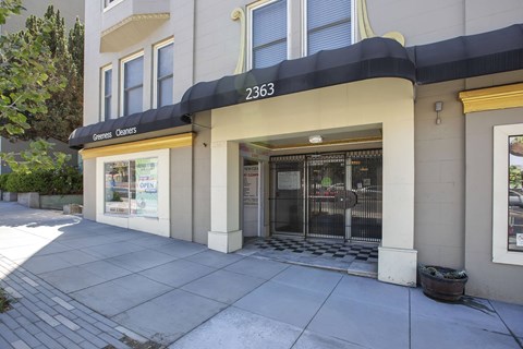 The entrance to a building with the number 2363 on it.