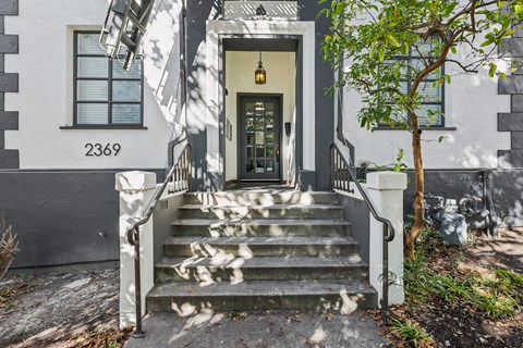 Front exterior view of the apartment building at 2369 Le Conte Ave, Berkeley, CA 94709, USA