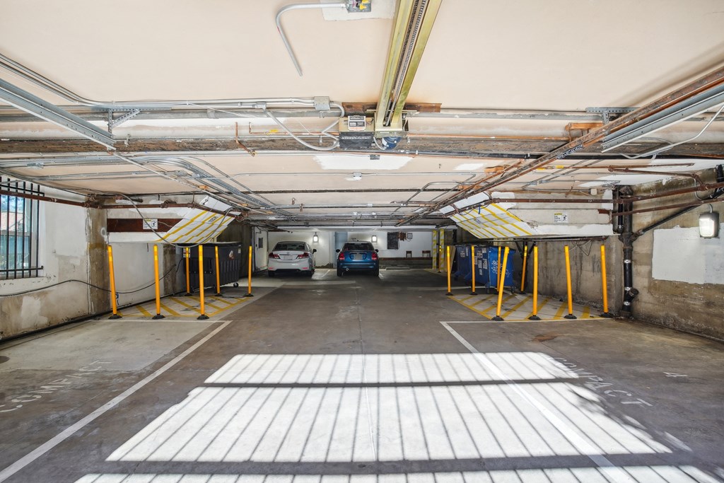Apartment underground parking garage