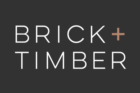 Logo of Brick + Timber, an apartment rental agency in San Francisco, California