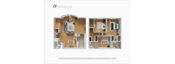 A Parkmerced apartment floor plan and kitchen layout are illustrated.