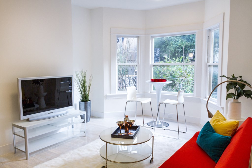 living room with a tv, c