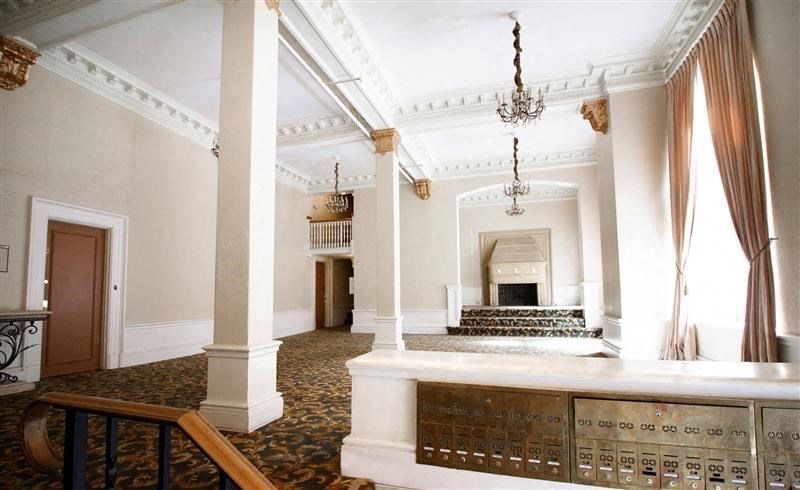 lobby and mail receiving area