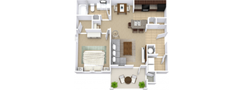 A2 A2S Floorplan at Ansley Place Apartments, Houma, 70360