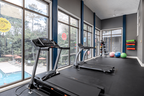 the gym at the house at Glen Hollow, Decatur, Georgia