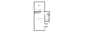 Cedar 1 Bedroom Floorplan