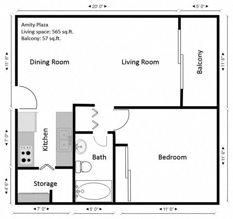 View the Amity Plaza floor plan