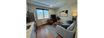 Furnished Studio w/ Nook | Treeline View