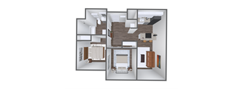 a796 floor plan  1 bedroom with 2 baths  1192 square feet