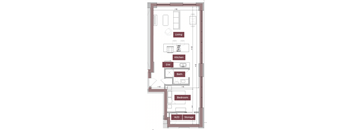 A floor plan of a house with labeled rooms including Living, Kitchen, Bath, Bedroom, and W/D.