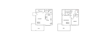 2 Bed 1.75 bath Floor Plan at Moenave Townhomes, Springdale, 84767