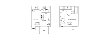 1 Bed 1.5 Bath Floor Plan at Moenave Townhomes, Springdale, Utah