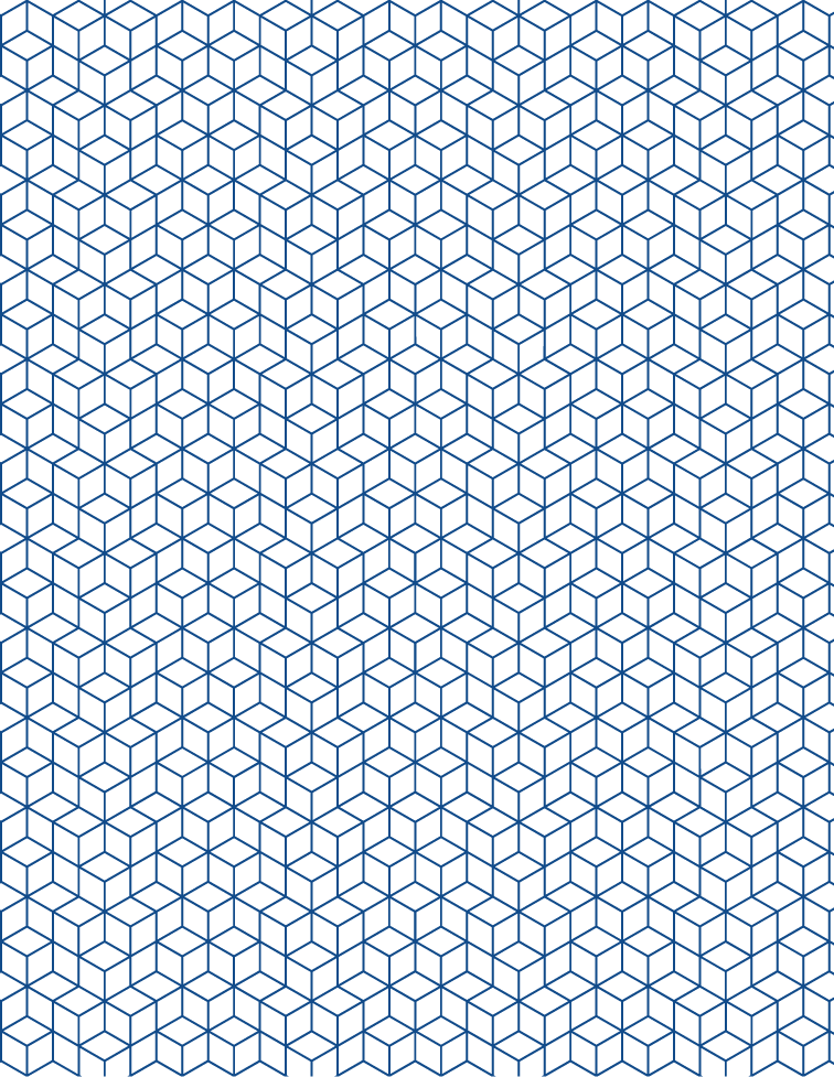 a black and white geometric design with a dark background