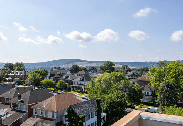 The beautiful view from the balcony