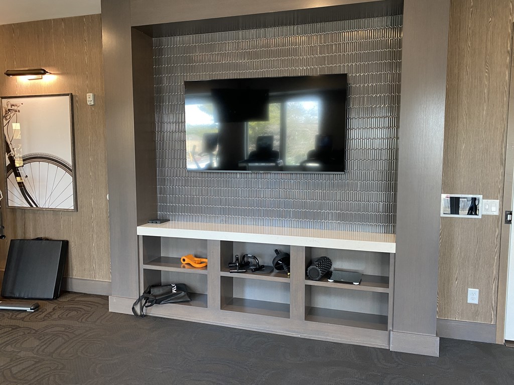 a flat screen tv on a wall