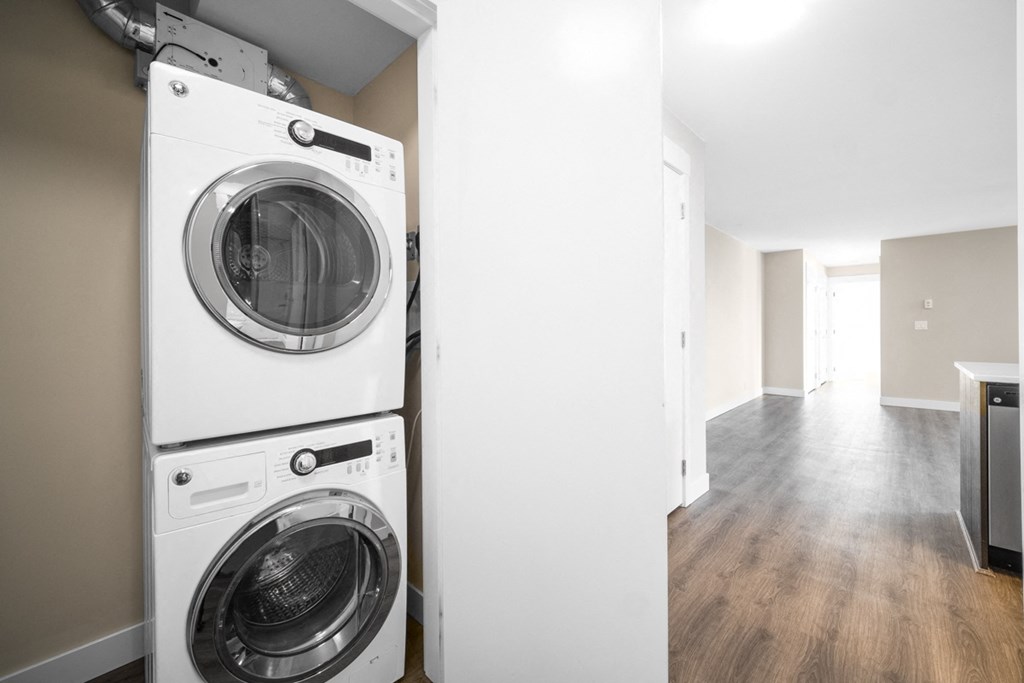 Convenient in-suite laundry in every suite.