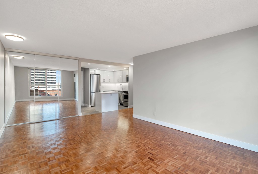 Living room and kitchen