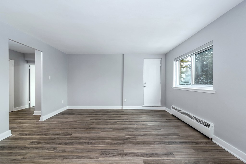 Living room and dining room