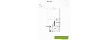 One bedroom floor plan