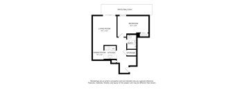 A black and white drawing of a house layout.