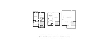 A floor plan of a home with a laundry/utility room and three bedrooms.