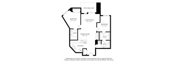 A black and white image of a floor plan for a house with a patio and balcony.