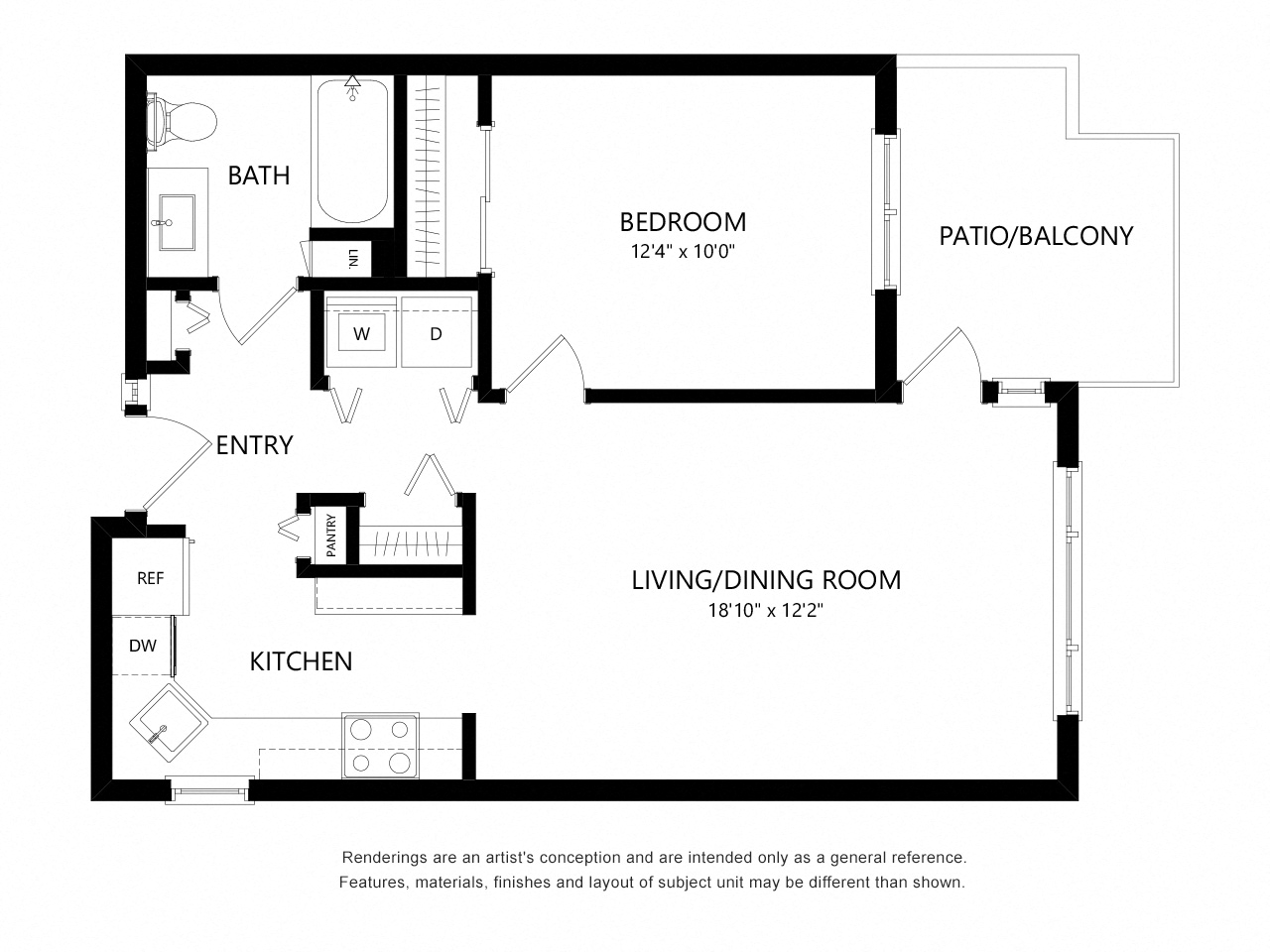 1 Bed 1 Bath