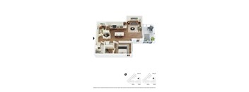 A floor plan of a two-story residential building with labeled rooms.