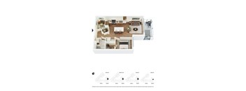 A floor plan of a house with five levels.