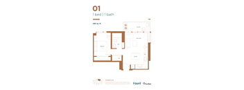 One Bedroom Floor Plan