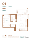 One Bedroom Floor Plan