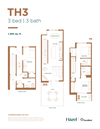 Three Bedroom Townhome Floor Plan