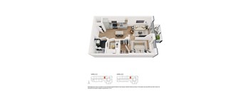 1 Bed 1 Bath + Den