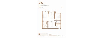 a typical floor plan of a 2 bedroom apartment
