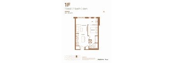 1 Bed 1 Bath + Den