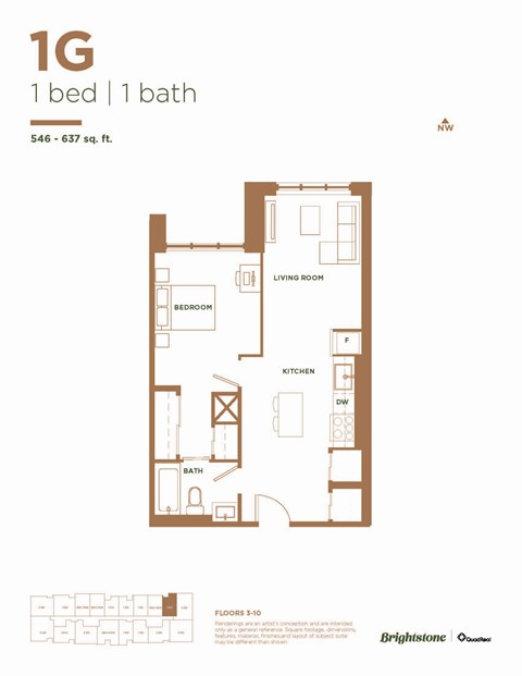 1 Bed 1 Bath