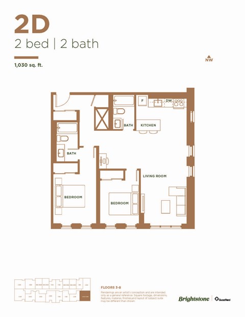 2 Bed 2 Bath