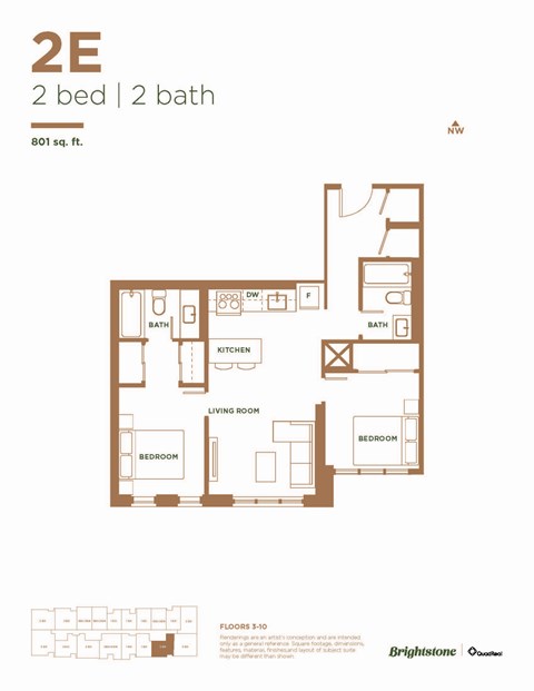 2 Bed 2 Bath