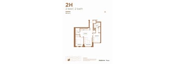 the floor plan of residence 2 bed 1 2 bath
