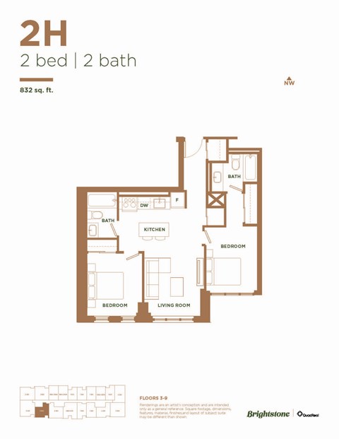 2 Bed 2 Bath