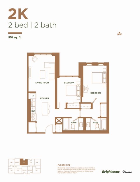 2 Bed 2 Bath